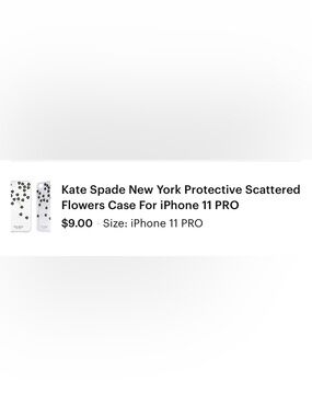 kate spade White and Black Text iPhone 11 Pro Case